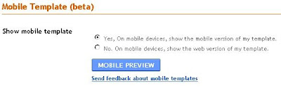 Blogspot Mobile template setting